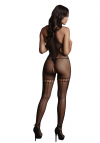 Le Désir Net High Neck Bodystocking - One Size
