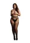 Le Désir Shredded Suspender Pantyhose - Plus Size