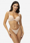 Biustonosz push-up Gatta Bodywear Wowefect beżowy | Double push-up, gładki