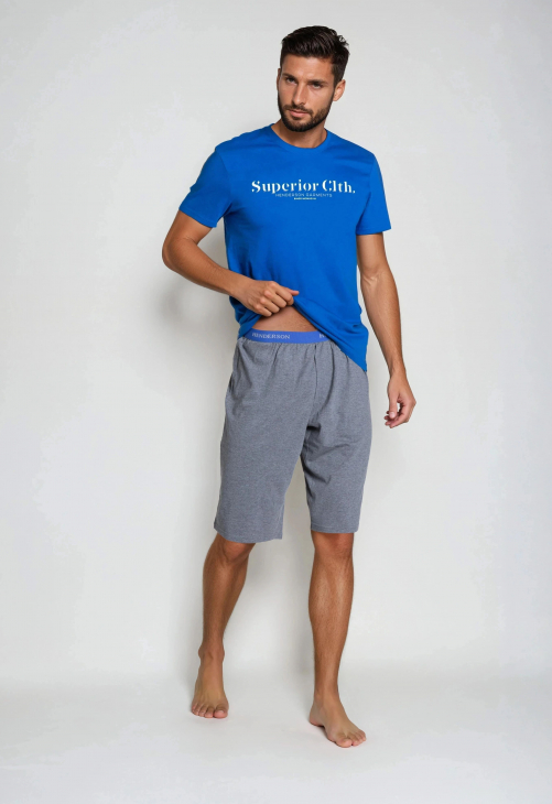 Henderson Piżama Zed 38366-55X Niebiesko-Szara