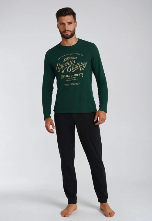 Henderson Piżama Imress 40952-79X Ciemnozielono-Czarny