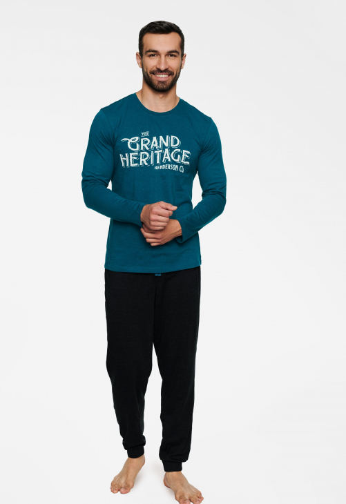 Henderson Pizama Brand 40021-69X Ciemny Turkus-Czarny