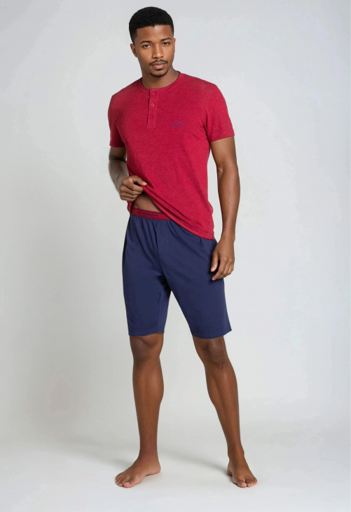 Henderson Piżama Dune 38879-33X Czerwono-Granatowa