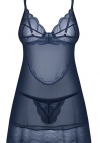 Obsessive Koszula nocna NIGHTLY BLUE CHEMISE