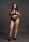 Le Désir Duo Net Key-Hole Bra Set - Plus Size