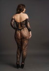 Le Désir Lace Sleeved Bodystocking - Plus Size