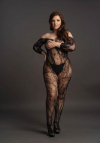 Le Désir Lace Sleeved Bodystocking - Plus Size