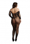 Le Désir Lace Sleeved Bodystocking - Plus Size
