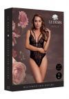 Le Désir Wireless Lace Bodysuit with Adjustable Sliders - One Size - Black