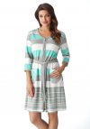 Bawełniany szlafrok damski na zamek plus size Dorota Fr-070