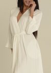 Szlafrok damski z wiskozy plus size De Lafense Visa 549