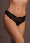 Le Désir Claire - Elastic Lace Brief with Golden Details - One Size