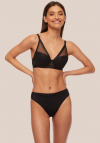 Brazyliany z poodwójnym tiulem Kinga Comfort B-861/2 czarne