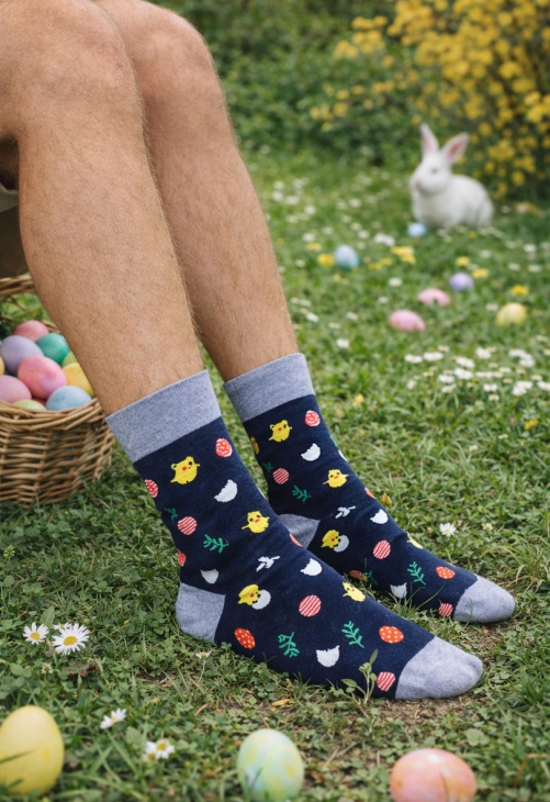 Milena Skarpetki Męskie Wielkanoc 0125.020