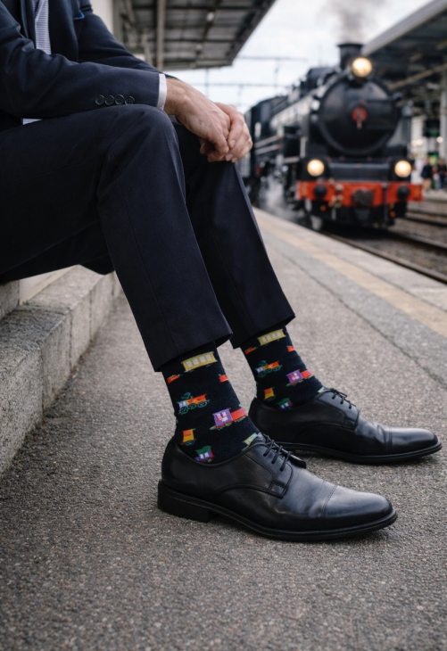 Milena Skarpetki Męskie Lokomotywy 0125.115