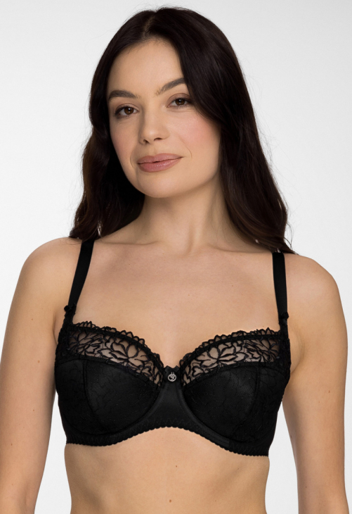 Biustonosz półusztywniany Gaia 899 Goldie czarny