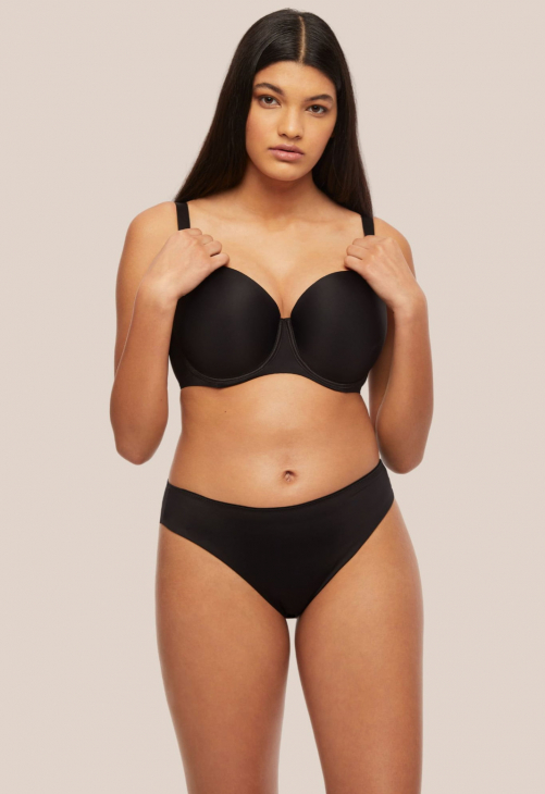 Biustonosz usztywniany Kinga Heidi BC-861 czarny | gładki, termicznie formowany