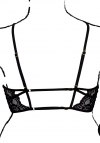 Le Désir Open Cup Triangle Bra with Lace and Adjustable Sliders - Plus Size - Black