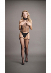 Le Désir Suspender Fishnet Choker Bodystocking - One Size