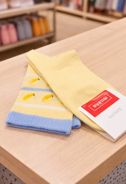 Milena Skarpetki Damskie Banany W Ściągaczu 0200.234