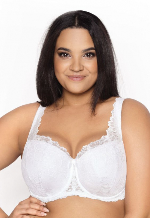 Producent Bielizny Damskiej Mat Lingerie Biustonosz Usztywniany Biały Carmela Big M-053/22