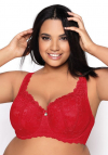 Producent Bielizny Damskiej Mat Lingerie Biustonosz Usztywniany Czerwony Carmela Big M-053/22