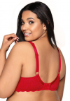 Producent Bielizny Damskiej Mat Lingerie Biustonosz Usztywniany Czerwony Carmela Big M-053/22
