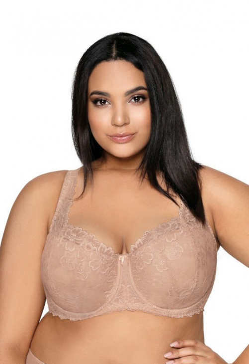 Producent Bielizny Damskiej Mat Lingerie Biustonosz Usztywniany Beż Carmela Big M-053/22