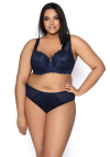 Producent Bielizny Damskiej Mat Lingerie Biustonosz Usztywniany Granatowy Carmela Big M-053/22