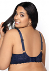Producent Bielizny Damskiej Mat Lingerie Biustonosz Usztywniany Granatowy Carmela Big M-053/22