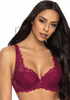 Producent Bielizny Damskiej Mat Lingerie Biustonosz Usztywniany Burgund Carmela M-053/22