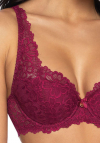 Producent Bielizny Damskiej Mat Lingerie Biustonosz Usztywniany Burgund Carmela M-053/22