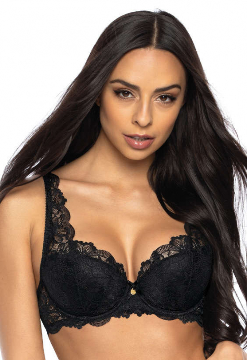 Producent Bielizny Damskiej Mat Lingerie Biustonosz Usztywniany Czarny Nell M-0196/22