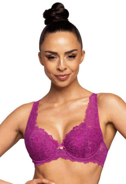 Producent Bielizny Damskiej Mat Lingerie Biustonosz Usztywniany Magenta Carmela M-053/22