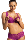 Producent Bielizny Damskiej Mat Lingerie Biustonosz Usztywniany Magenta Carmela M-053/22