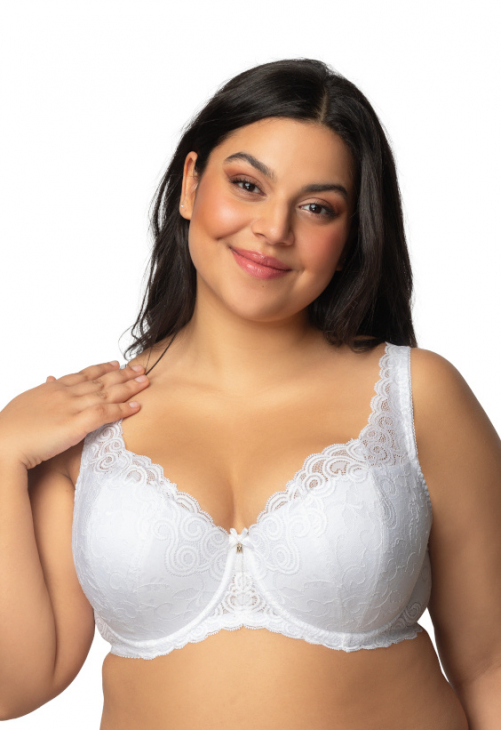 Producent Bielizny Damskiej Mat Lingerie Biustonosz Usztywniany Biały Natalie Big M-3824/22