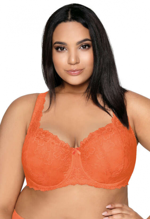 Producent Bielizny Damskiej Mat Lingerie Biustonosz Usztywniany Pomarańcz Carmela Big M-053/22