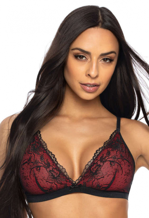 Biustonosz miękki trójkątny Mat M-3530/0 Percy czarno-czerwony