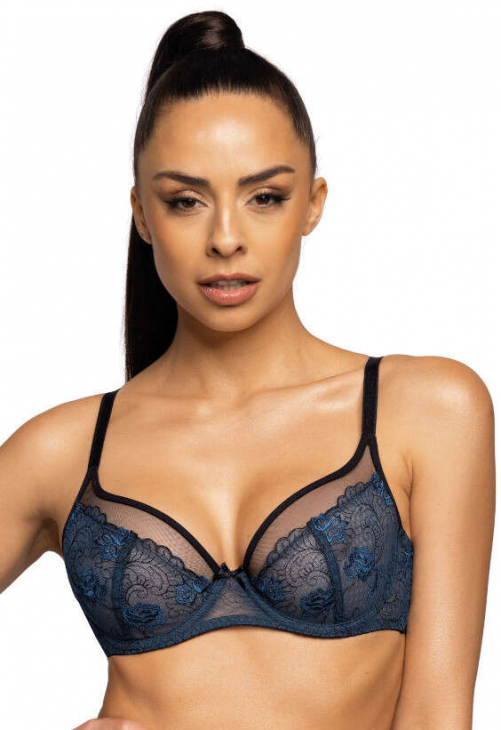 Biustonosz miękki Mat M-3758/2 Saddie niebiesko-czarny