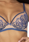 Biustonosz miękki Mat M-3804/2 Frances beżowo-granatowy