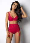 Producent Bielizny Damskiej Mat Lingerie Pas Do Pończoch Czerwony Carmela P-053/3