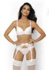 Producent Bielizny Damskiej Mat Lingerie Stringi Biały Gaila S-0129/4