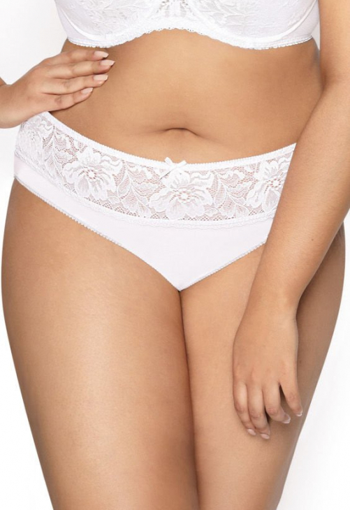 Producent Bielizny Damskiej Mat Lingerie Figi Biały Hannah F-0115/51