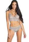 Producent Bielizny Damskiej Mat Lingerie Figi Szary Pure F-3442/5