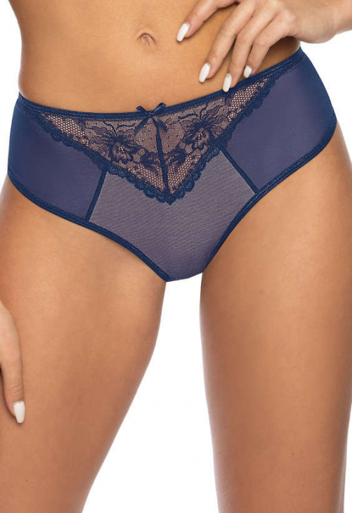Producent Bielizny Damskiej Mat Lingerie Figi Granat-Beż Percy F-3530/5