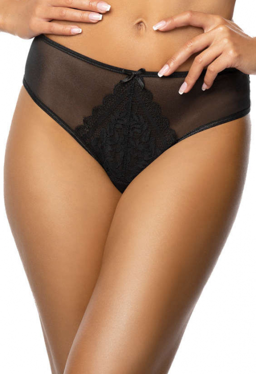 Producent Bielizny Damskiej Mat Lingerie Figi Czarny Estelle F-0198/5