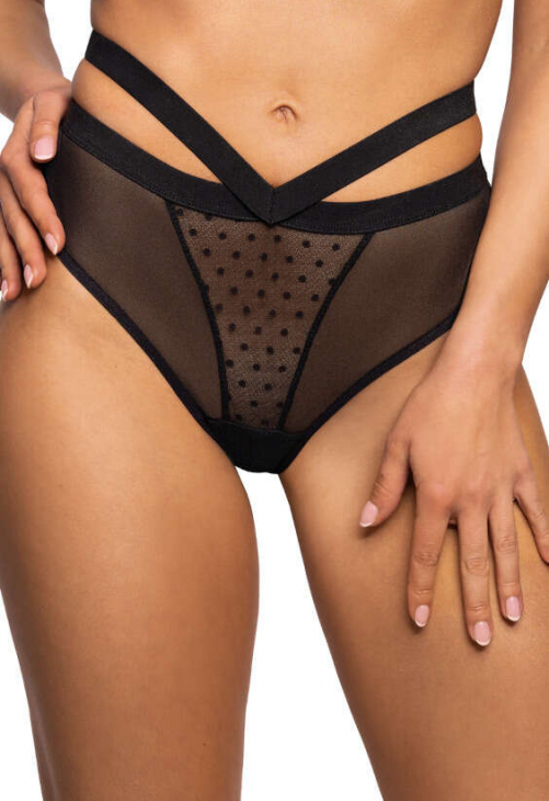 Producent Bielizny Damskiej Mat Lingerie Stringi Czarny Dotssy S-3714/4