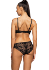 Producent Bielizny Damskiej Mat Lingerie Figi Czarno-Beżowy Niki F-3756/5