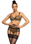 Producent Bielizny Damskiej Mat Lingerie Pas Do Pończoch Khaki-Czarny Chelsea P-3703/3