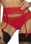 Producent Bielizny Damskiej Mat Lingerie Pas Do Pończoch Czerwony Estelle P-0198/3